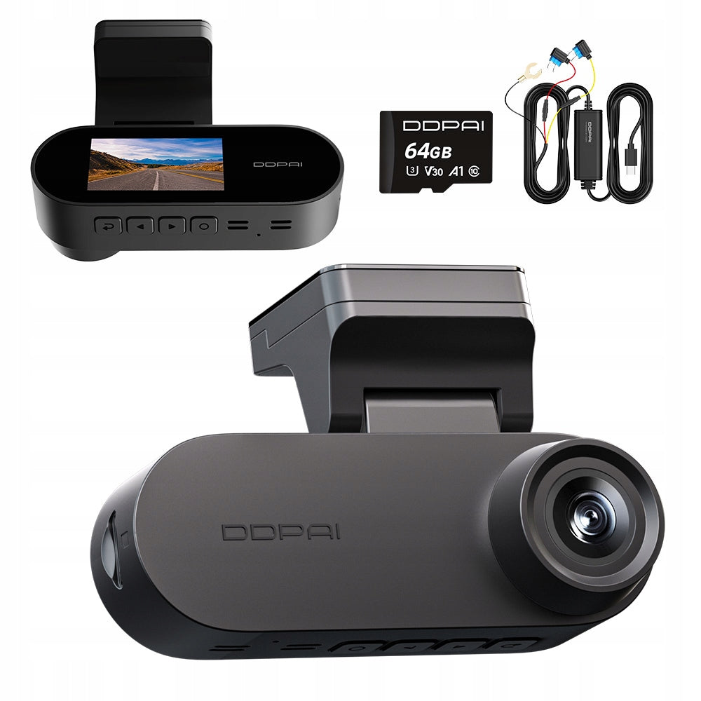 VIDEO RECORDER DDPAI N2 DASH CAM 2.5K WIFI 64GB + HARDWIRE KIT