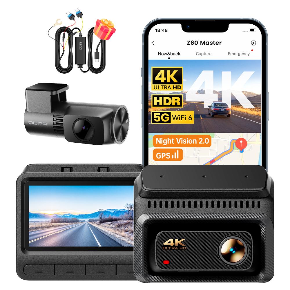 VIDEO RECORDER DDPAI Z60 MASTER 4K HDR CAMERA + 2K REAR + HARDWIRE KIT