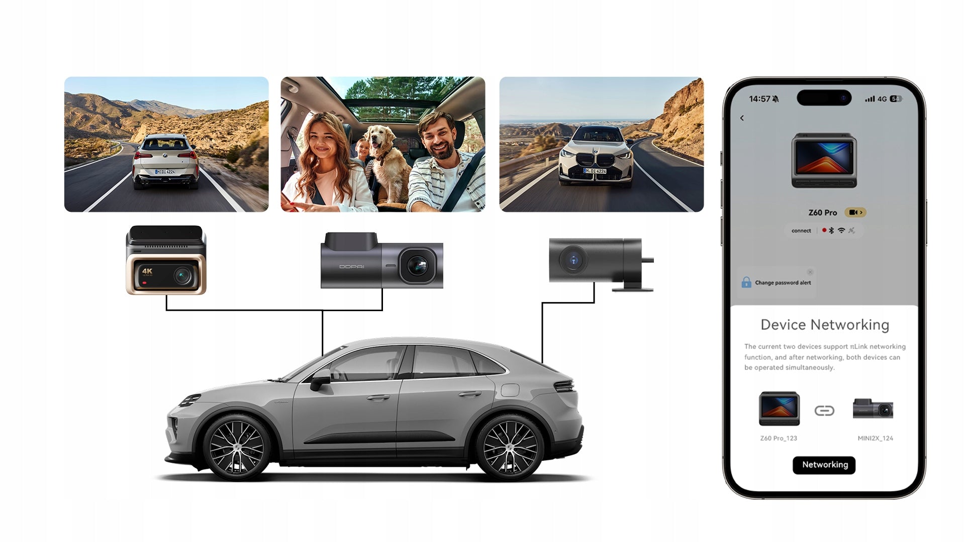VIDEO RECORDER DDPAI Z60 Pro 4K HDR GPS CAMERA + REAR + HARDWIRE KIT Manufacturer code Z60 Pro Dual+Hw