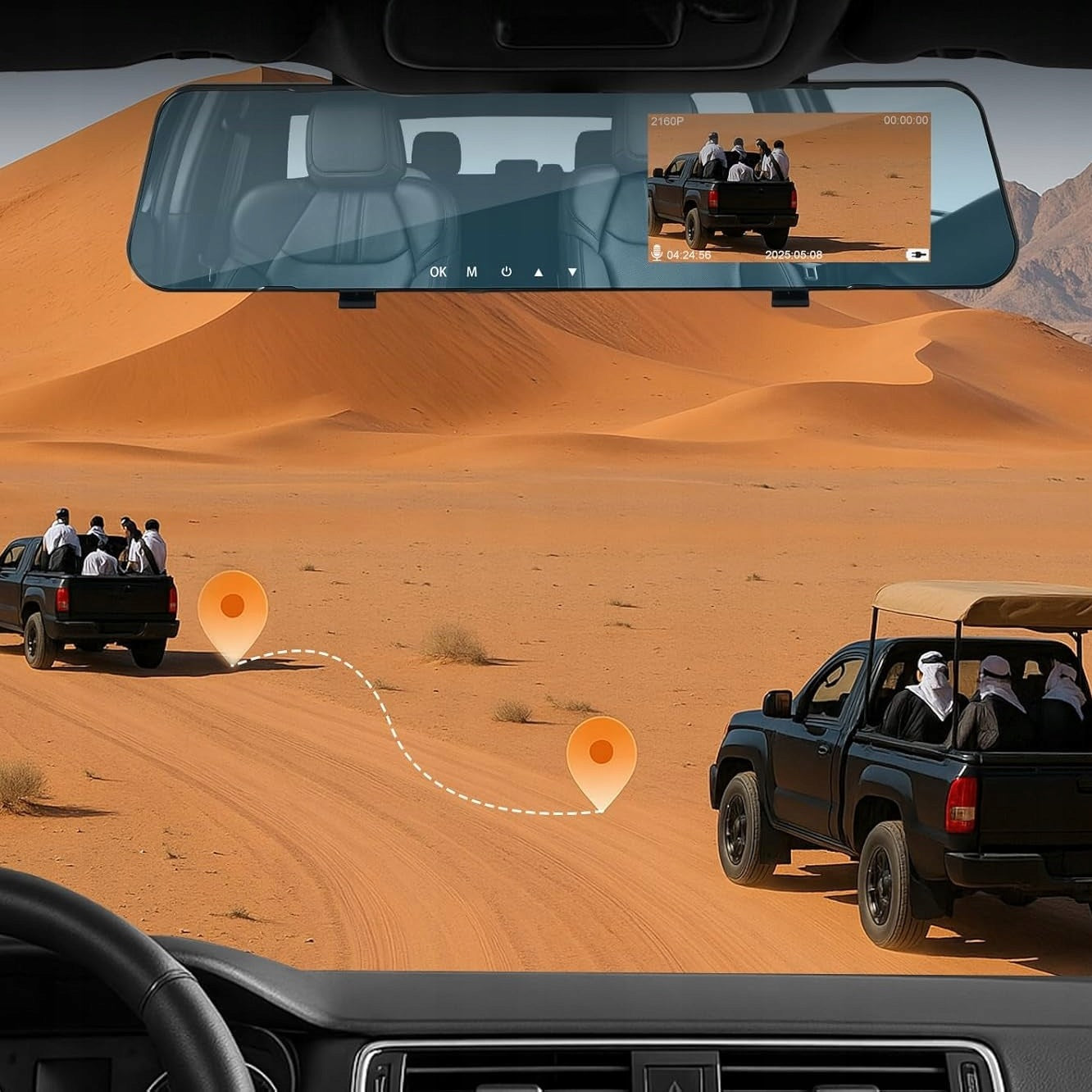 VIDEO RECORDER IN MIRROR CAR CAMERA REVERSING DRIVING RECORDER Packaging status original