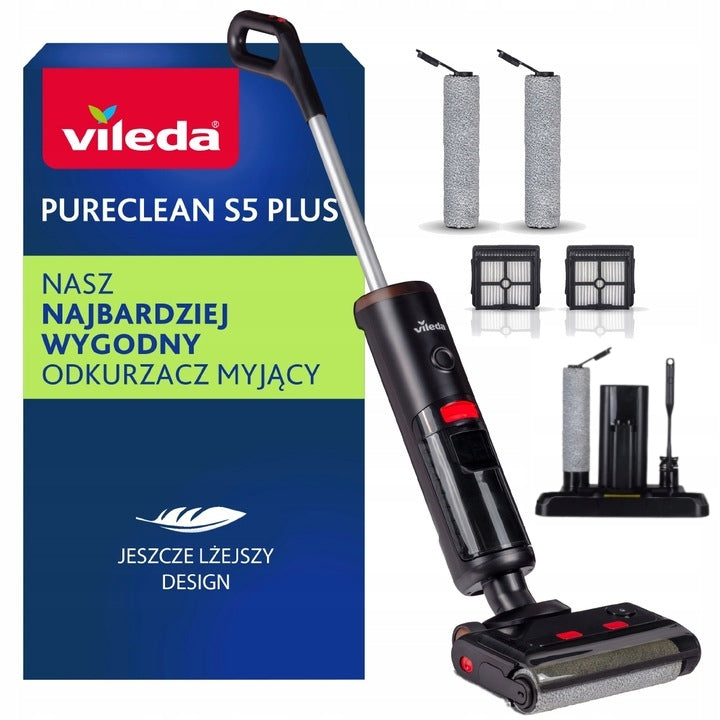 VILEDA PURECLEAN S5 PLUS CORDLESS SELF-CLEANING VACUUM CLEANER 180M2
