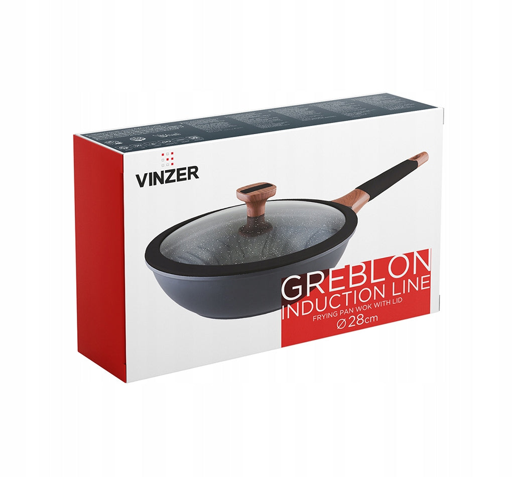 VINZER GREBLON wok pan with lid 28 cm 50505 Brand Vinzer