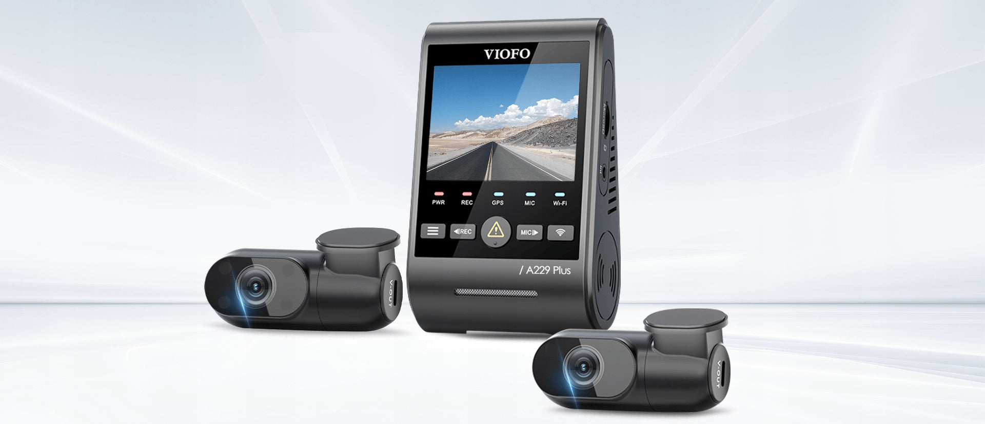 VIOFO A229 PLUS 3CH CAR DVR 2K FRONT REAR INTERIOR FHD GPS BT Manufacturer code A229 PLUS 3CH-G
