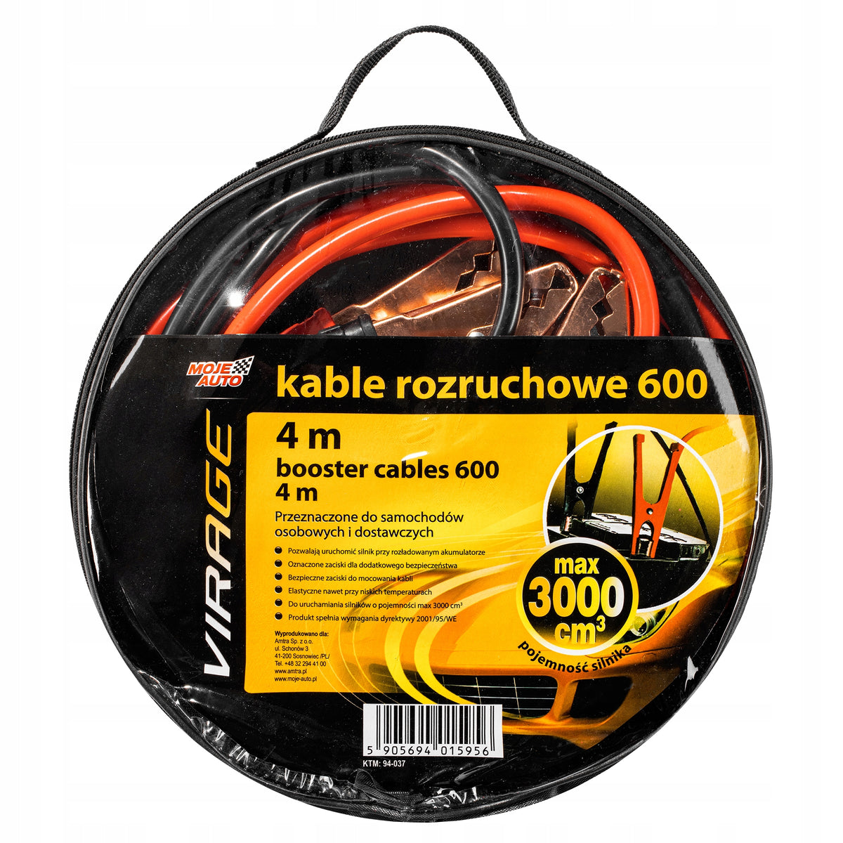 VIRAGE JUMPER CABLES 600A 4M