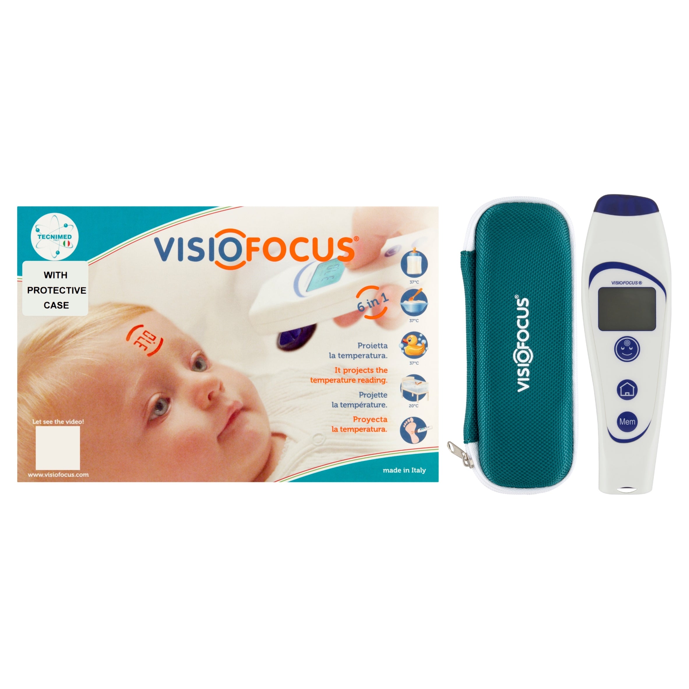 VISIOFOCUS 06400 NON-CONTACT THERMOMETER WITH PROJECTOR + CASE