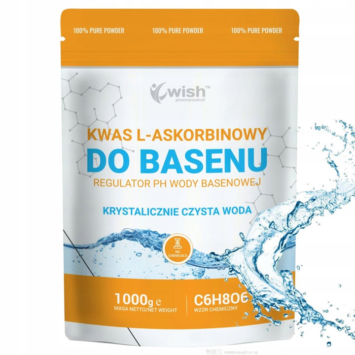 VITAMIN C L-ASCORBIC acid for swimming pool and jacuzzi 1kg CLEAN WATER POOL EAN (GTIN) 5903351712538