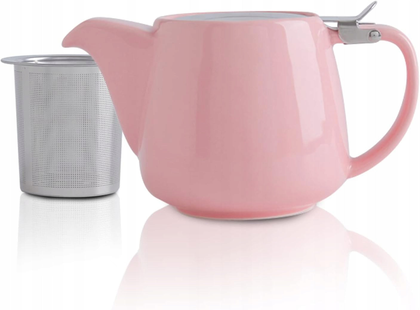 VIVILINEN Porcelain teapot with brewer 550ml Tea pot Pink