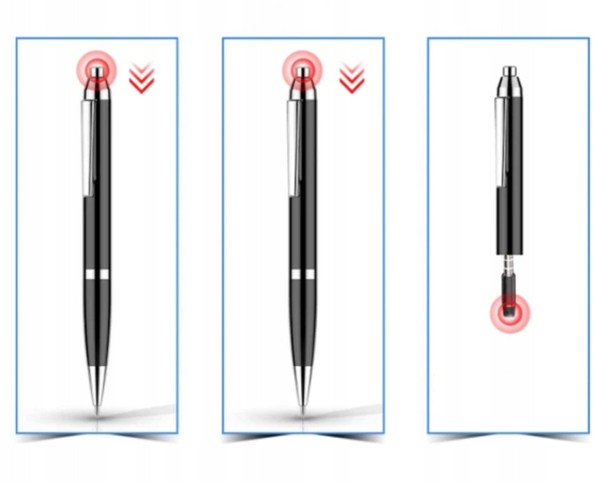 VOICE RECORDER SPY PEN MINI DIGITAL EAVESDROPPING SMALL FLASH DRIVE 32GB Manufacturer code Długopis dyktafon Q90 32GB