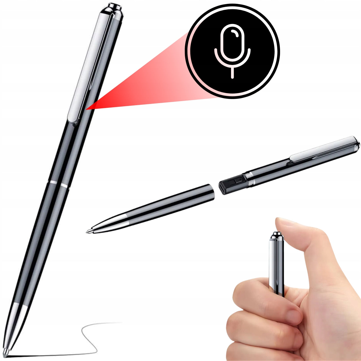 VOICE RECORDER SPY PEN MINI DIGITAL EAVESDROPPING SMALL FLASH DRIVE 32GB
