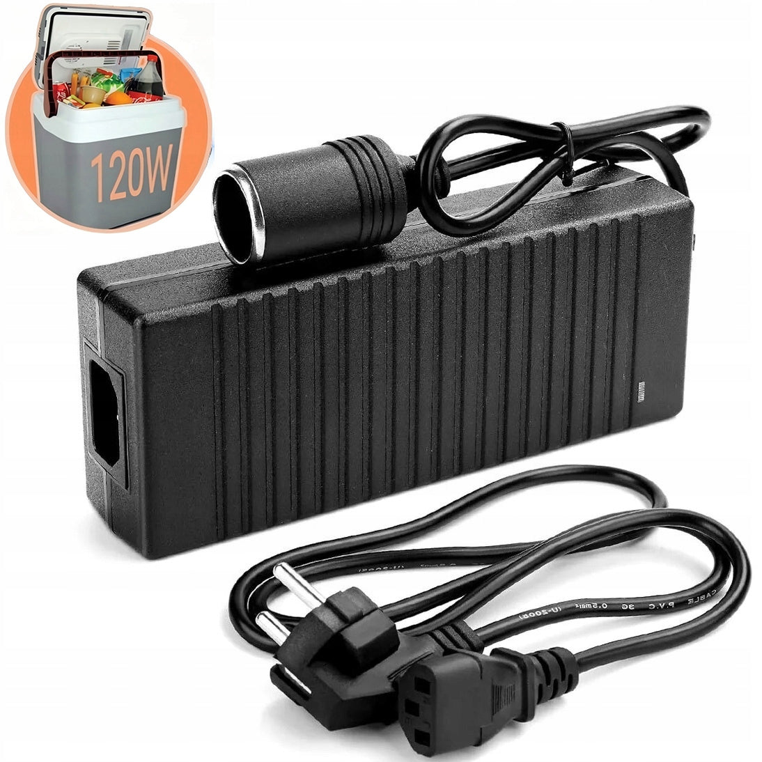 VOLTAGE CONVERTER 230V 12V ADAPTER CABLE POWER SUPPLY FOR CAR