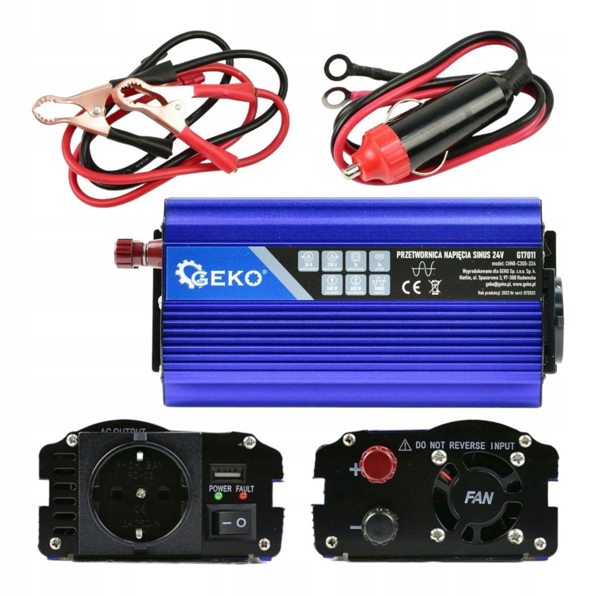 VOLTAGE CONVERTER 24V/230V 300/600W G17011 Sinus 24V Converter