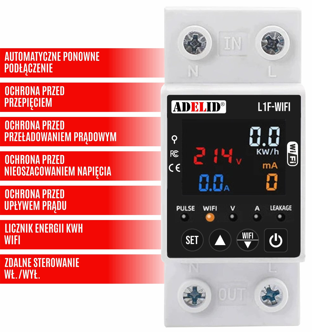 VOLTAGE POWER CURRENT METER 1 PHASE WiFi TUYA SMART FOR DIN RAIL Packaging status original