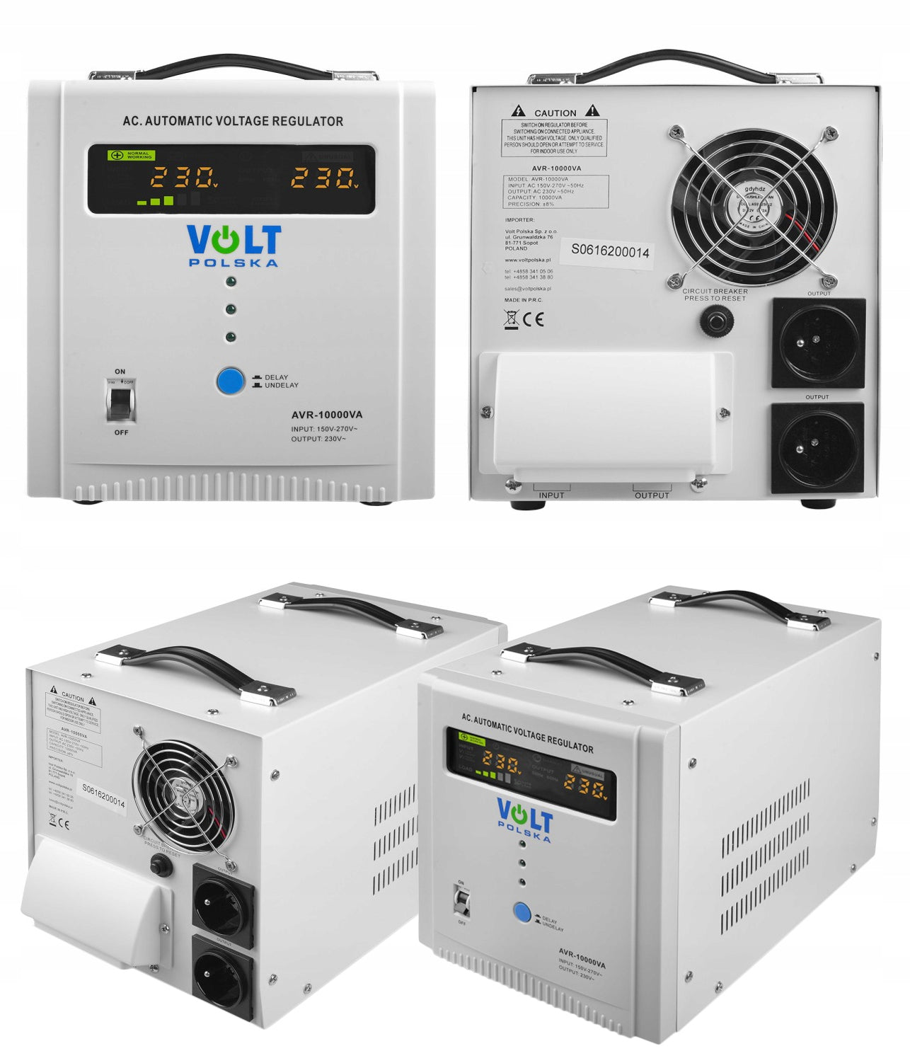 VOLTAGE STABILIZER AVR 10000 8-11% PRECISION FOR PHOTOVOLTAIC UNIT
