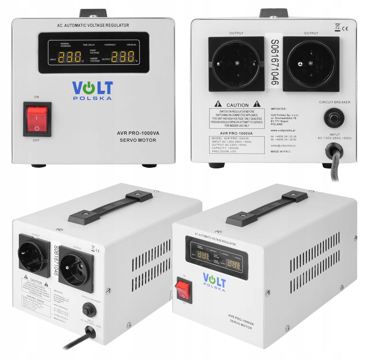 VOLTAGE STABILIZER AVR 1000VA PRO 3% VOLT Poland PRECISE FOR AGGREGATE