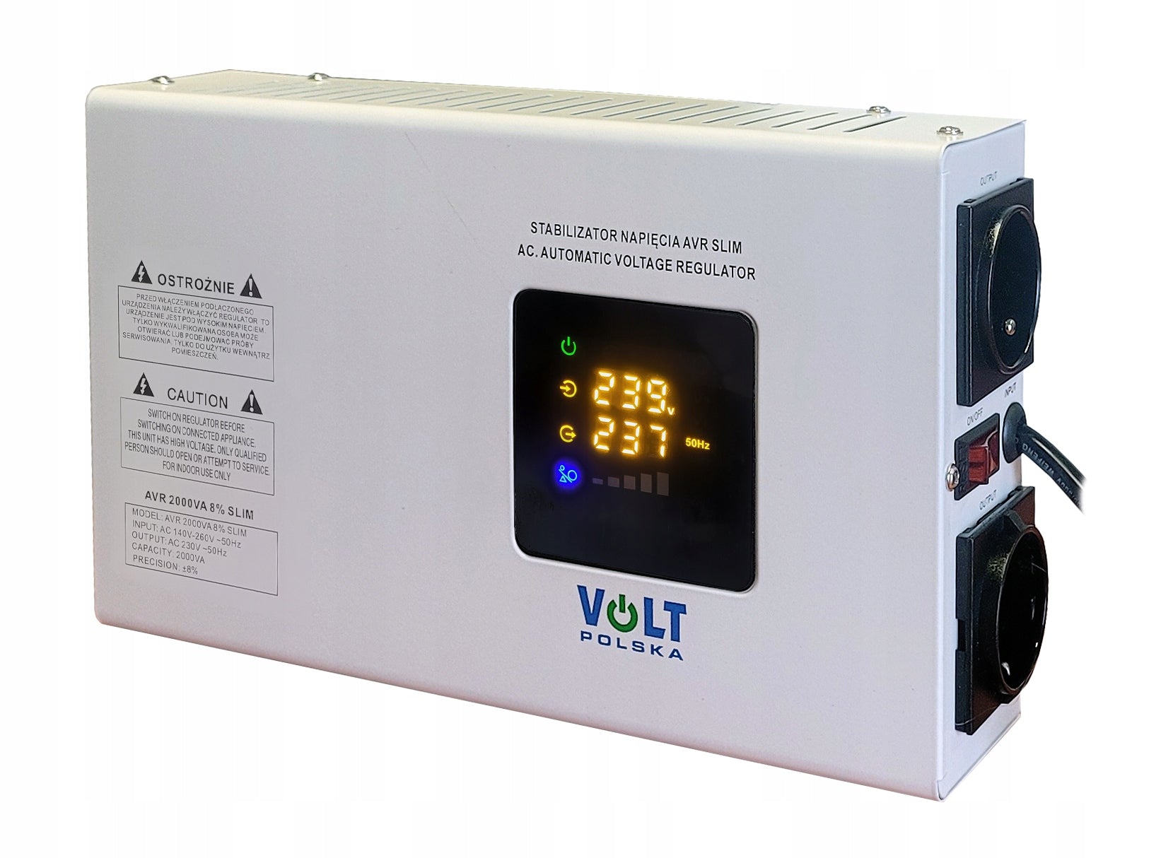 VOLTAGE STABILIZER AVR 2000 8% PHOTOVOLTAIC UNIT FURNACE CO SLIM HANGING