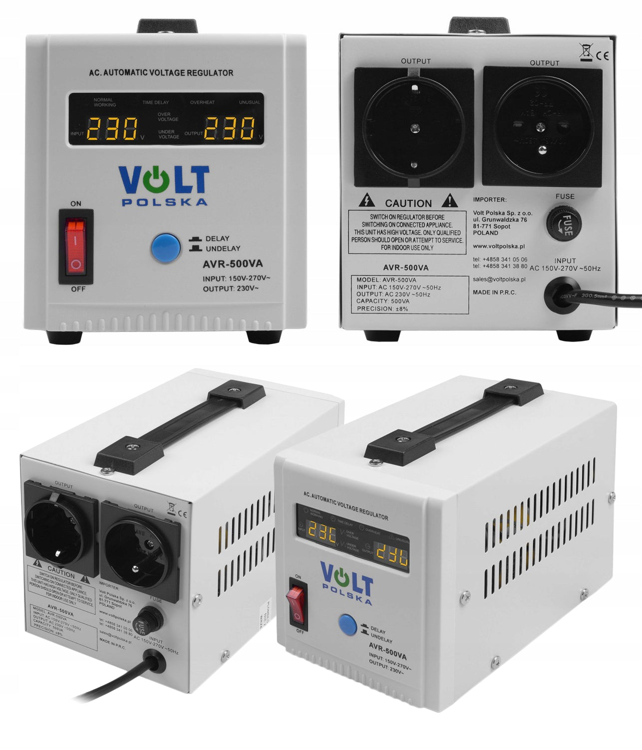 VOLTAGE STABILIZER AVR 500 8% PRECISION FOR AGGREGATE PHOTOVOLTAIC FURNACE CO
