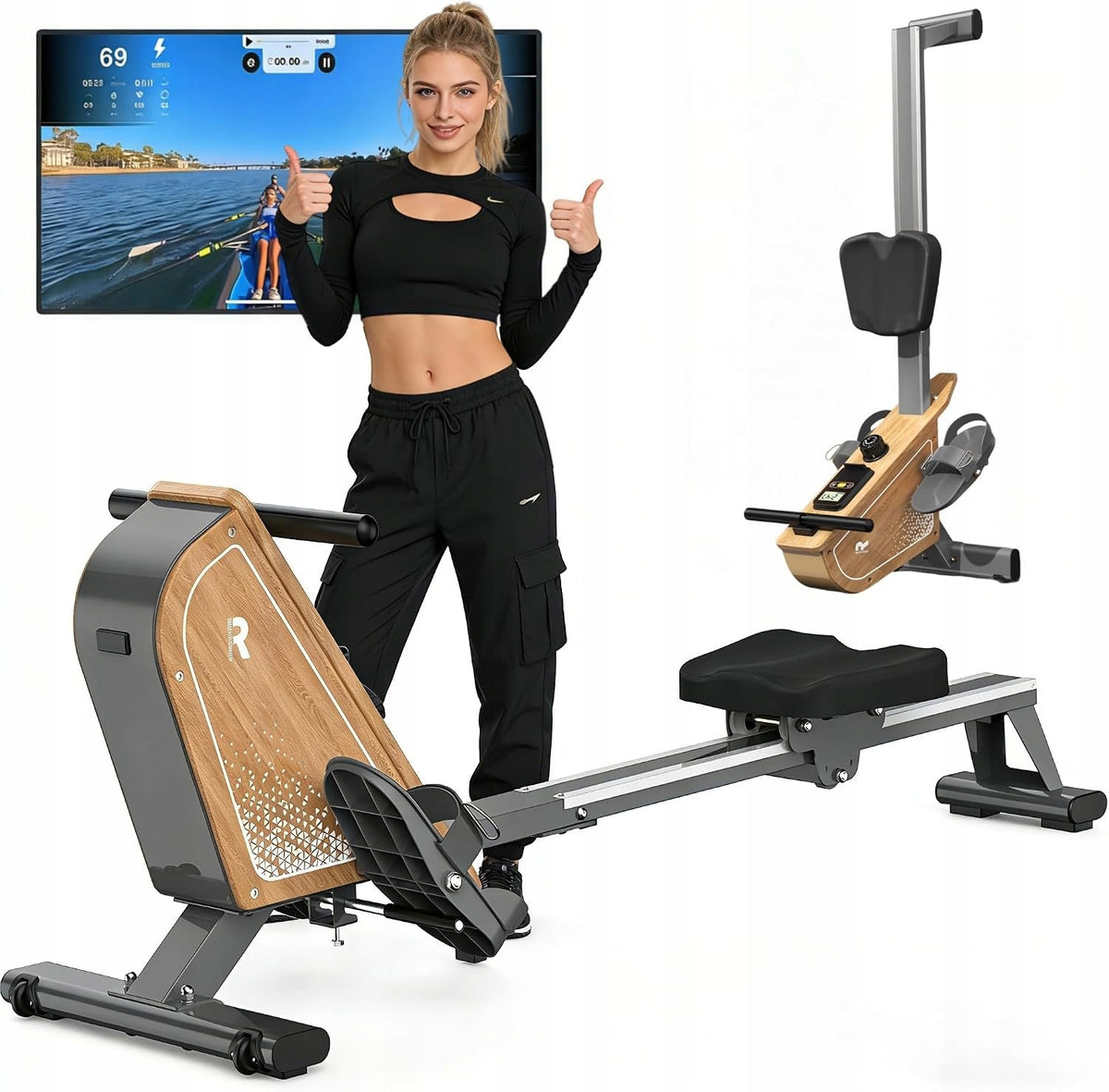 VOWVIT Sports Magnetic Rowing Machine with OR3 Monitor