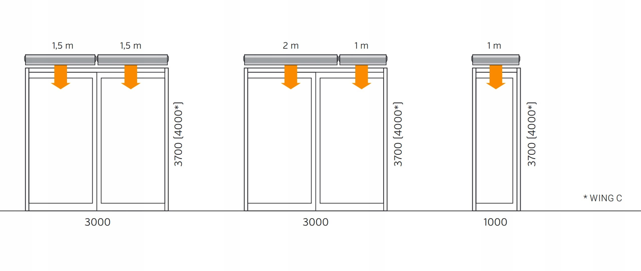 VTS Electric air curtain+water exchanger WING II E150AC|1428010254 Product height 21 cm