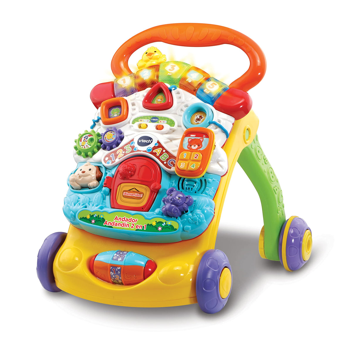 VTech Walker Pusher 2in1 Interactive Folding with Regulation J SPANISH