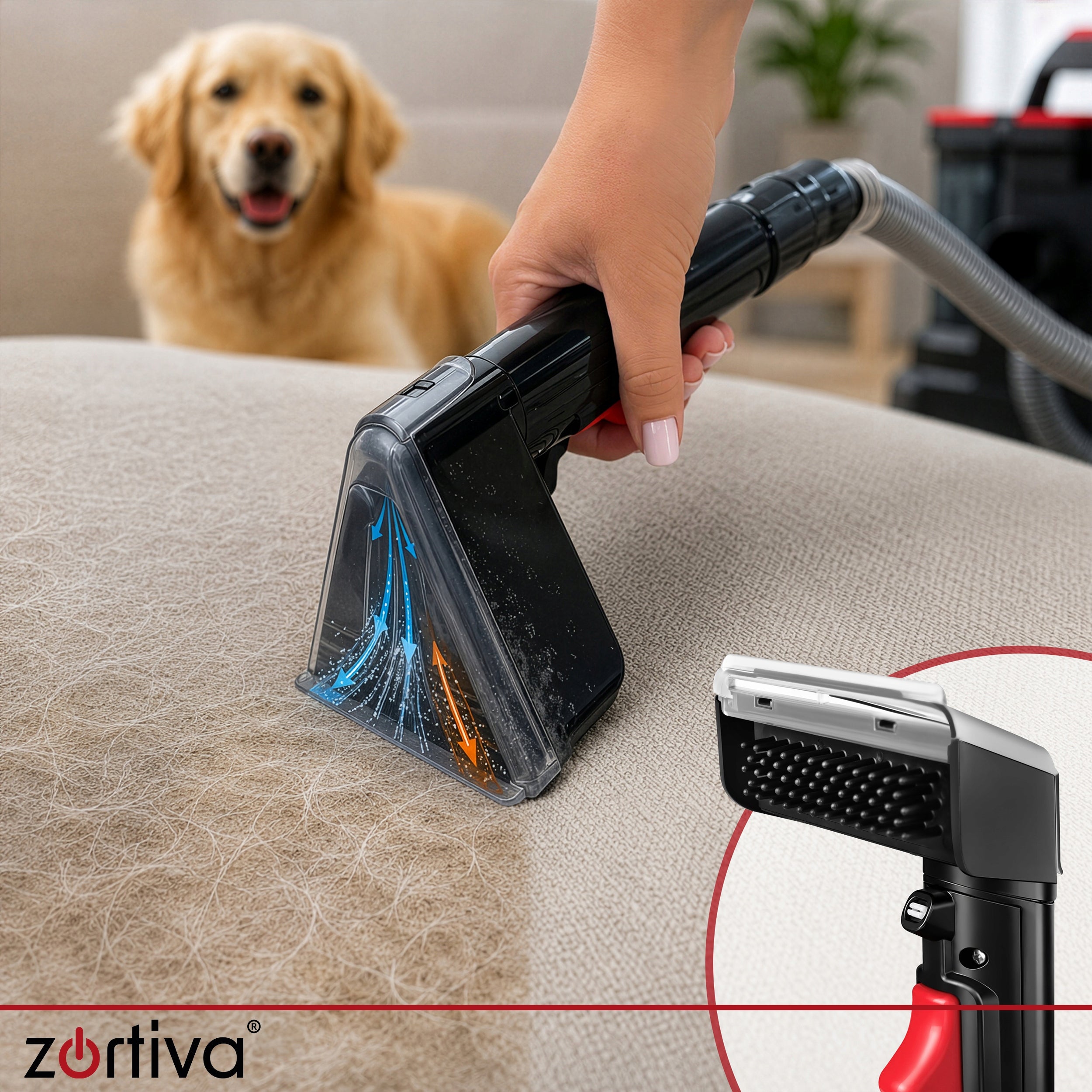 VacTrim 800W 17000 Pa Washing Vacuum Cleaner for Carpet and Hair Upholstery Manufacturer code Odkurzacz piorący VacTrim Zortiva