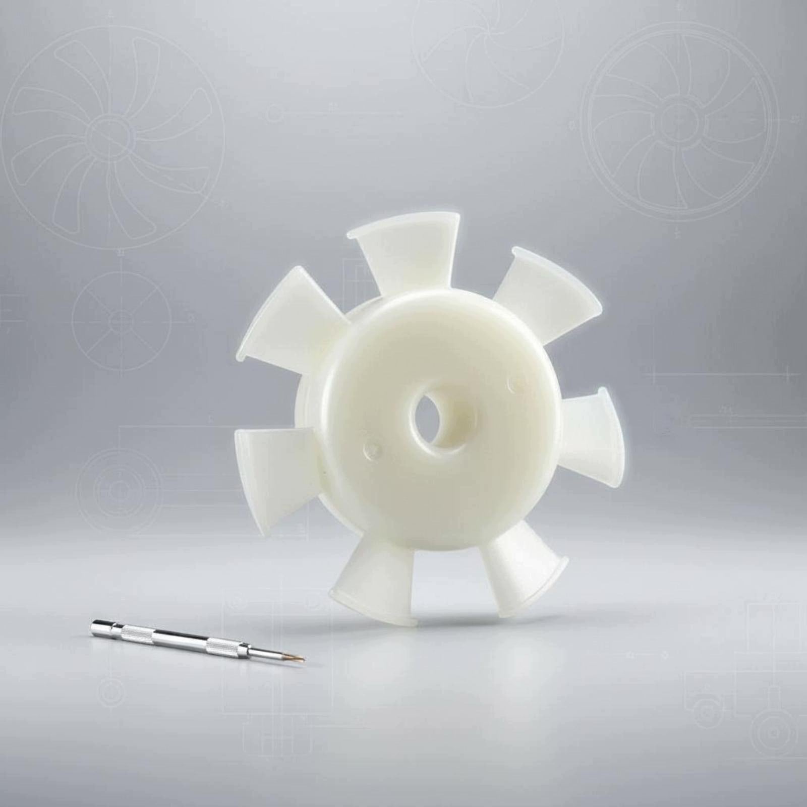 Vacuum Cleaner Fan Metal Motor Cooling Wheel Replacement M5 Reverse 61MM Packaging status original