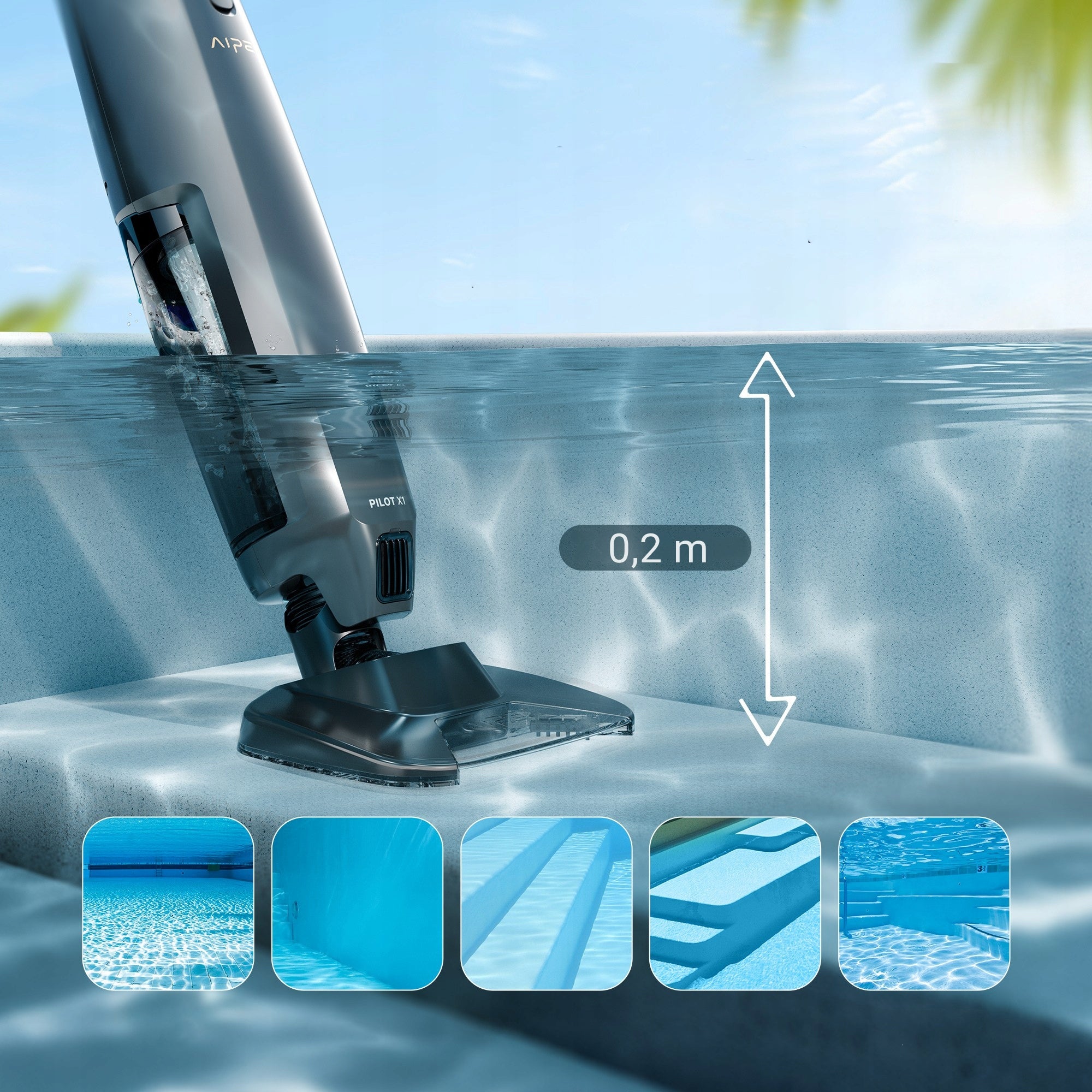 Vacuum Cleaner Handheld Pool Cleaning Jacuzzi Wireless Aiper PilotFlowX1 Manufacturer code Odkurzacz do basenów Aiper PilotFlow X1