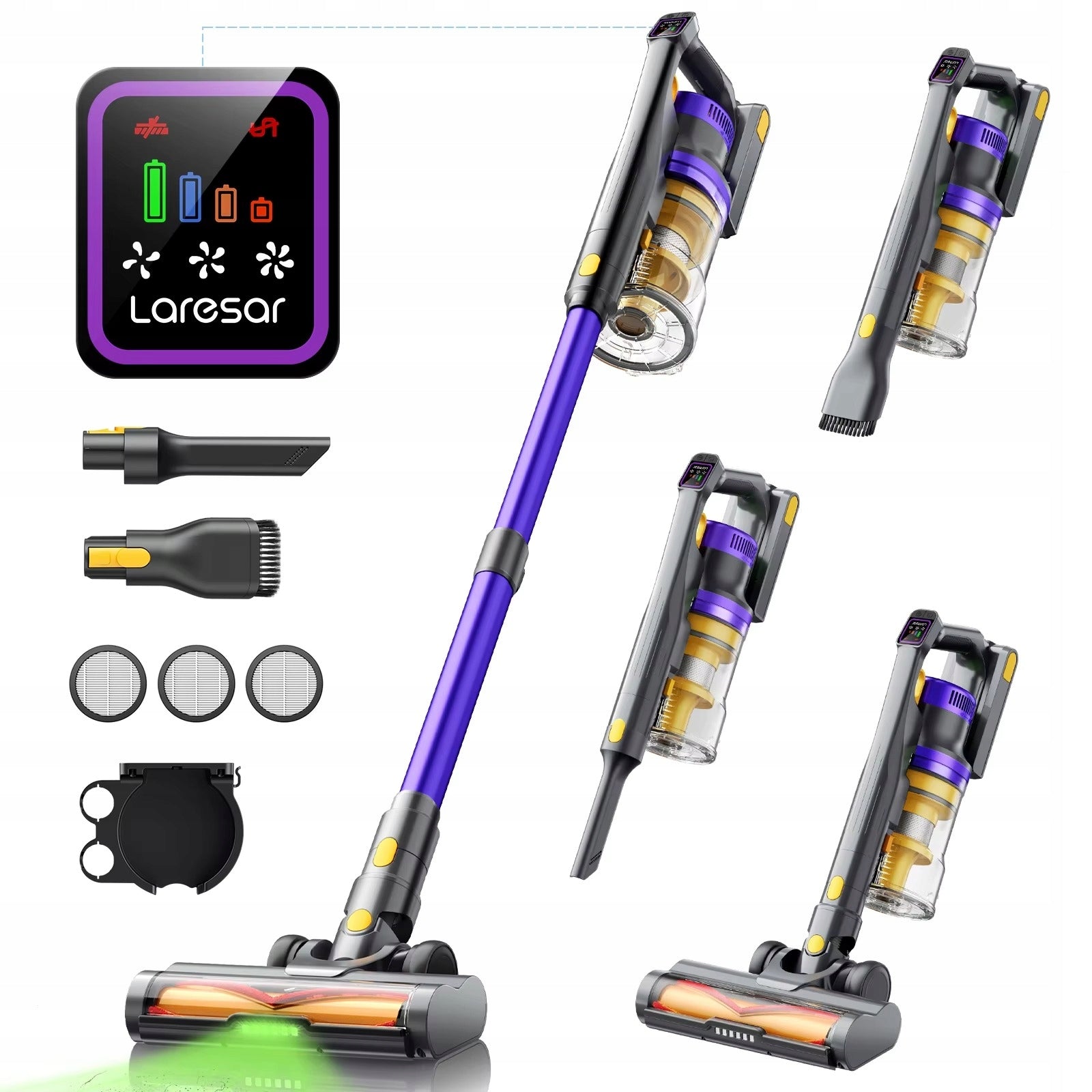 Vacuum Cleaner LARESAR X11 Vertical Wireless 550W 55Kpa 60min HEPA Filter x3