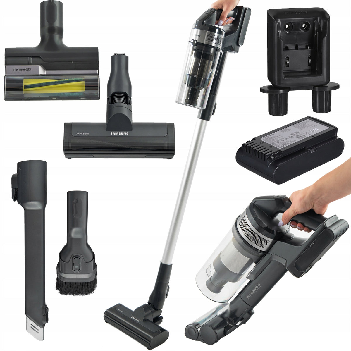Vacuum Cleaner Samsung Jet 65 Pet VS15A60AGR5 Pet Tool + JET Hair Brush