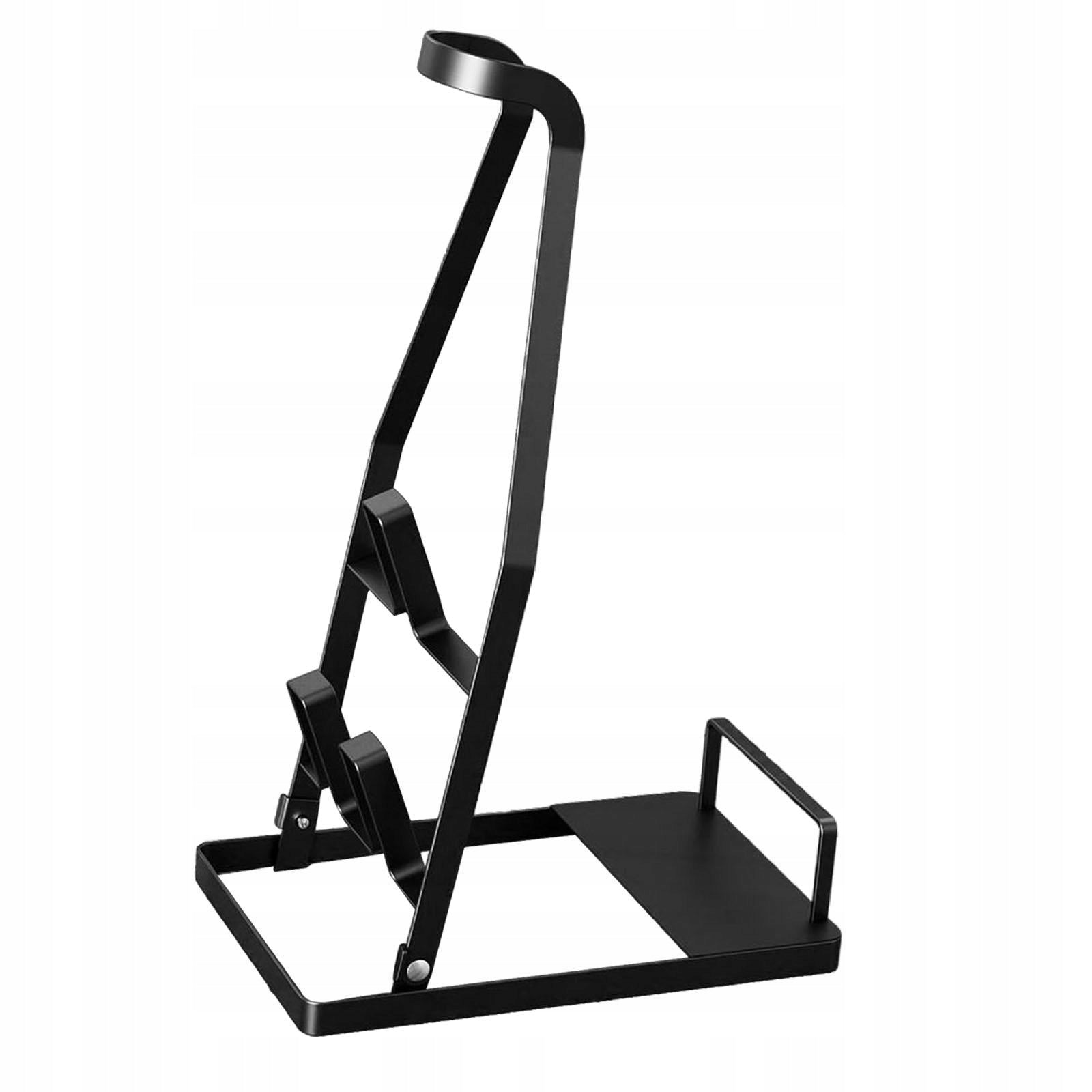 Vacuum Cleaner Stand Space Saving Versatile Use Bracket Foldable Black