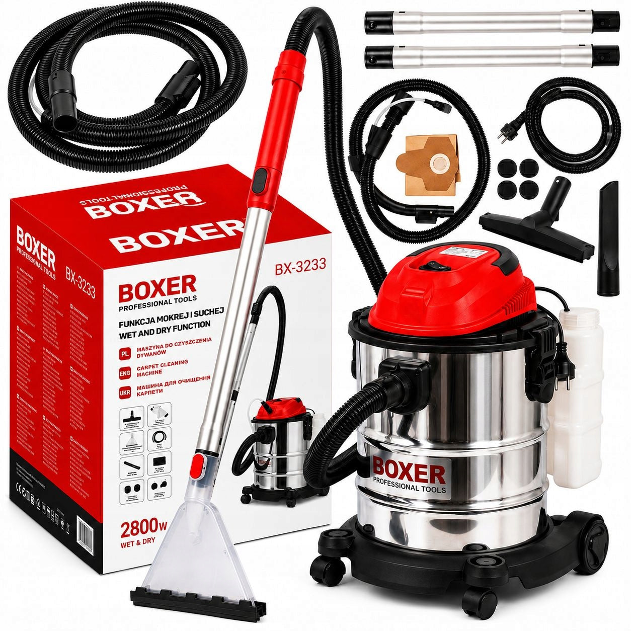 Vacuum Cleaner Washing Powerful 2800W Narrow Suction Cup For Washing Carpet Upholstery