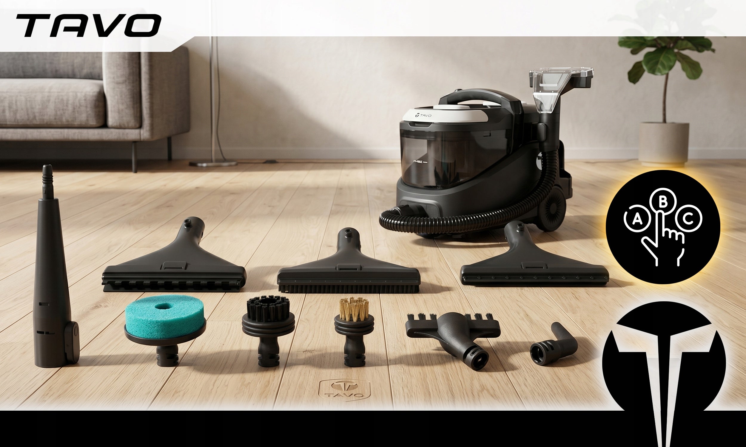 Vacuum Cleaner Washing Steam Cleaner 2400W For Carpet Upholstery Cleaner Heating Dirty water tank capacity 1.8 l