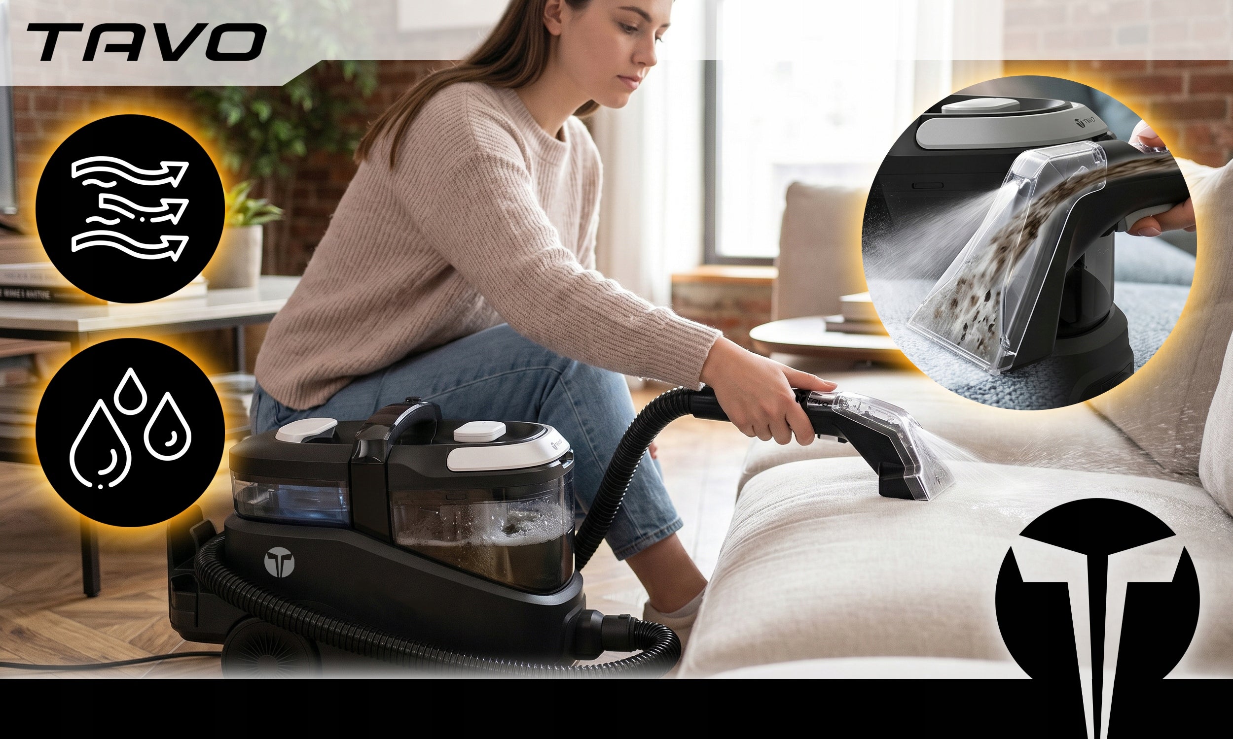 Vacuum Cleaner Washing Steam Cleaner 2400W For Carpet Upholstery Cleaner Heating Maximum power 2600 W
