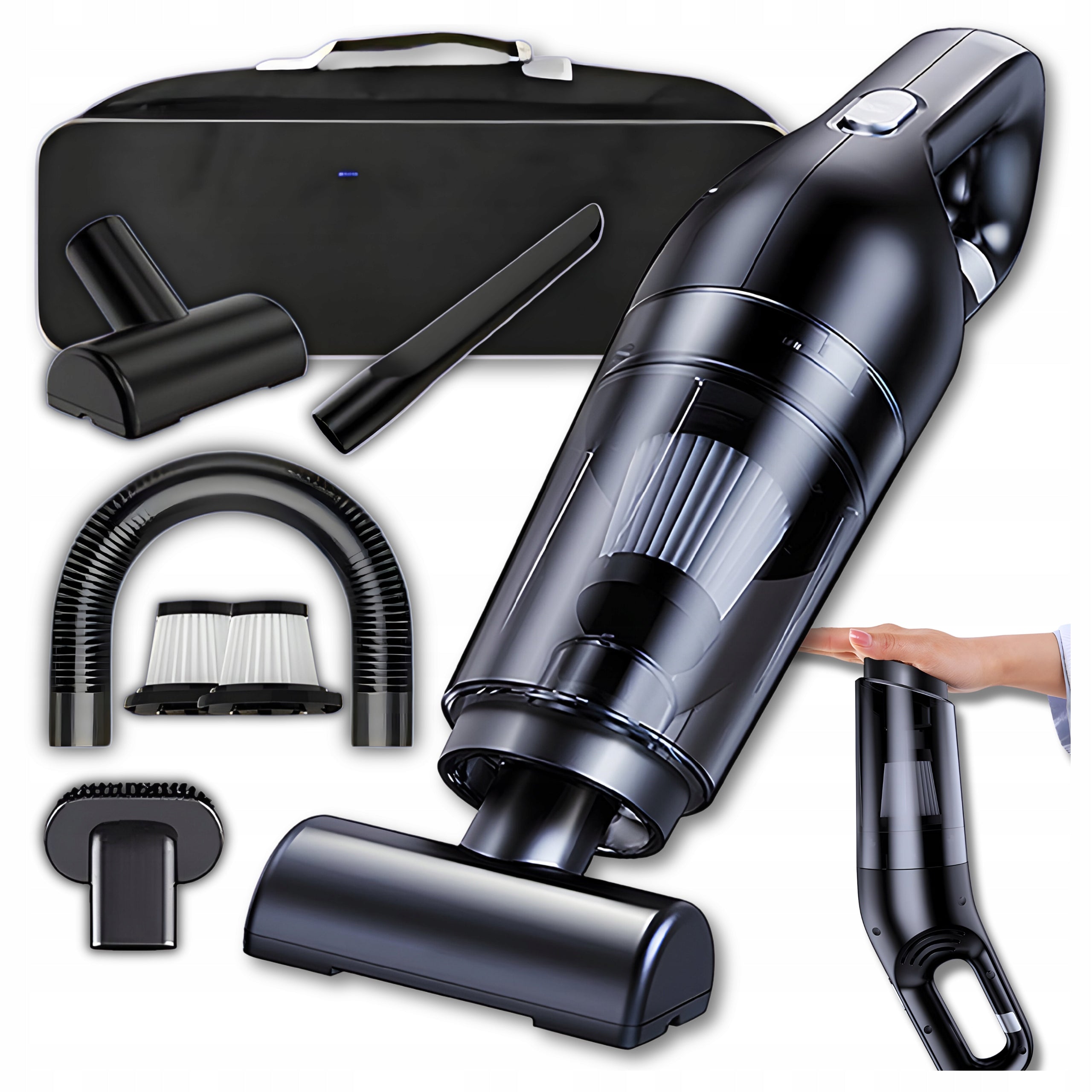 Vacuum Cleaner Wireless Car Handheld Bagless Silent Tip Filters