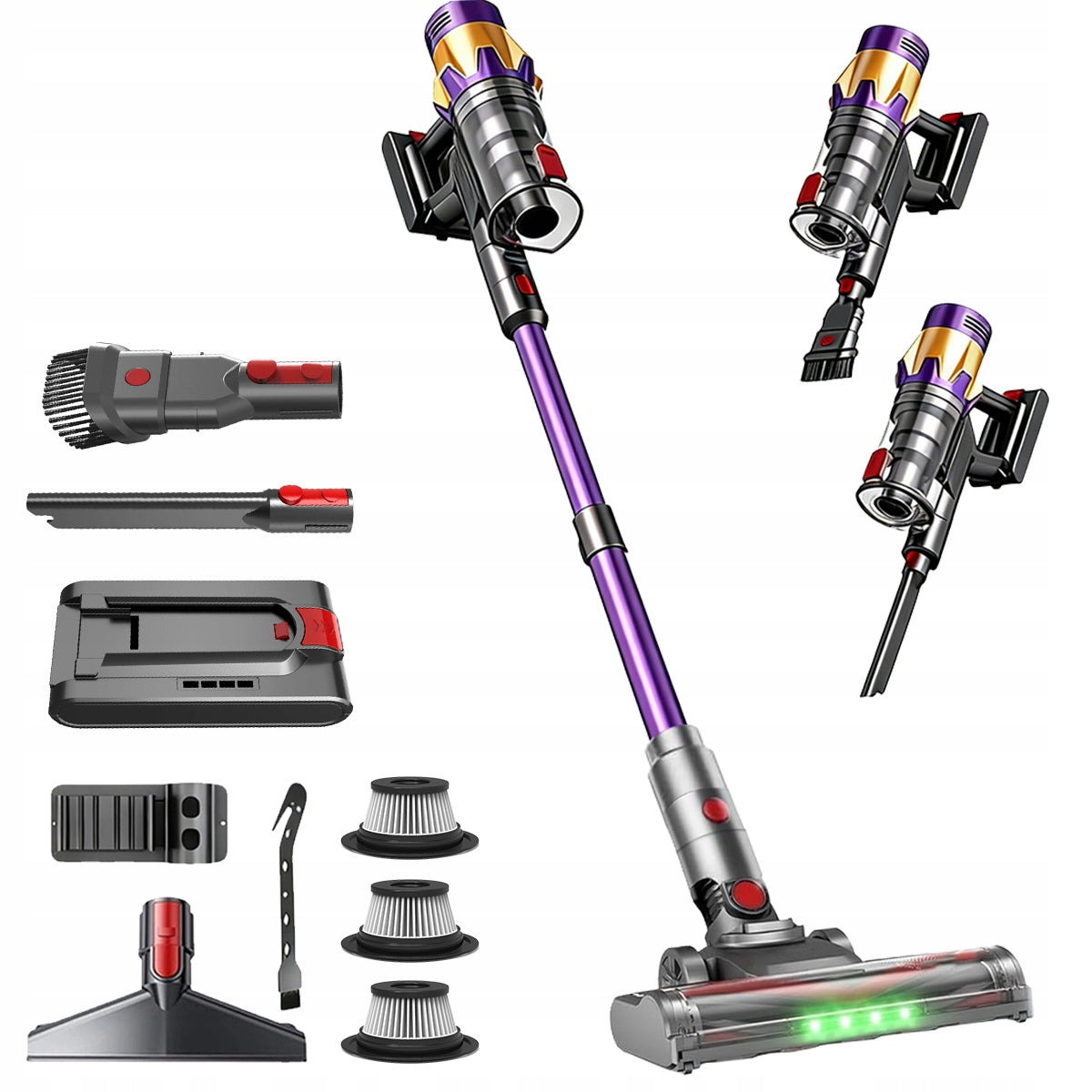 Vacuum Cleaner Wireless Vertical 550W 45kPa 40min LED Electric Brush Model 4895252508741