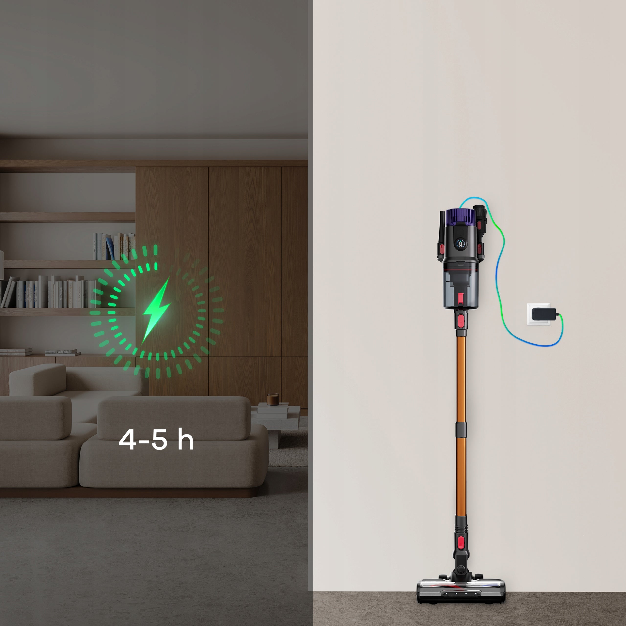 Vacuum Cleaner Wireless Vertical Handheld VOKSAR V11 5in1 LED 600W POWERFUL HEPA Manufacturer code VOKSAR V11