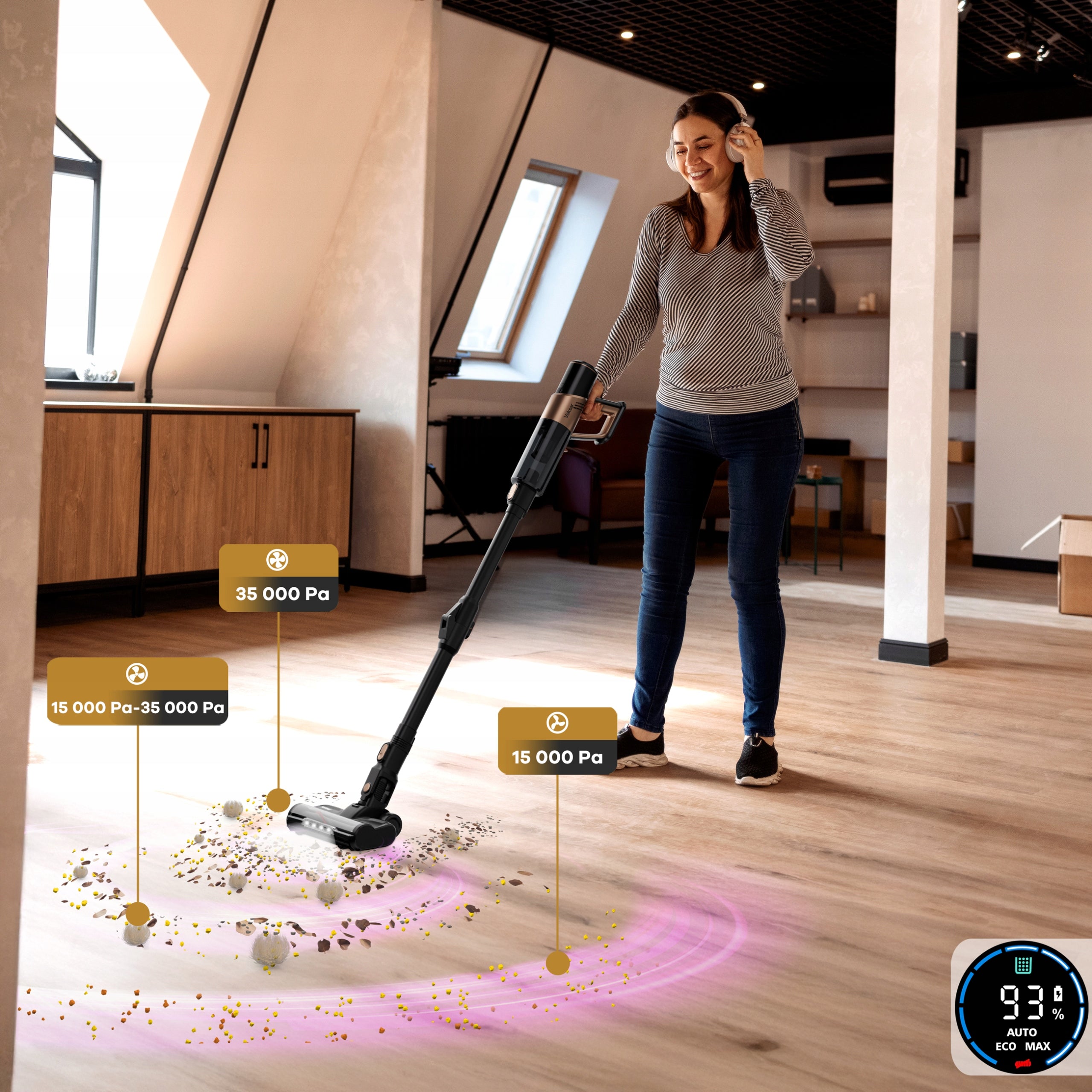 Vacuum Cleaner Wireless Vertical Mopping Washing VOKSAR S11 PRO MOP 5in1 LED Manufacturer code S11 PRO