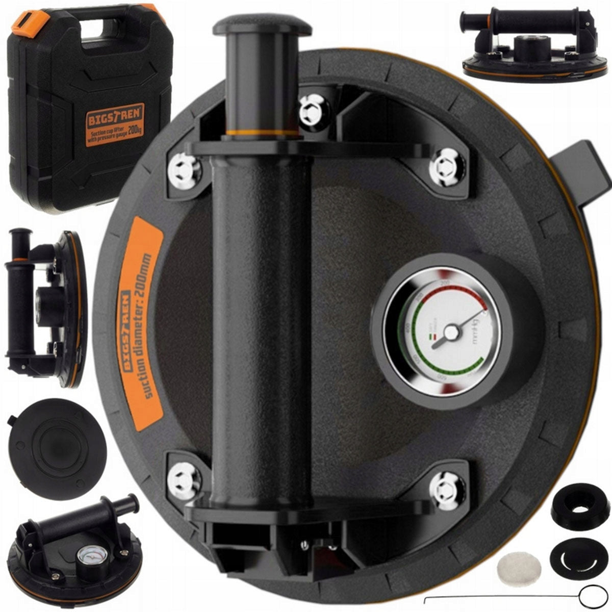 Vacuum Plate Suction Cup With Pump Pressure Gauge Handle For Glaze Windows Brand no brand