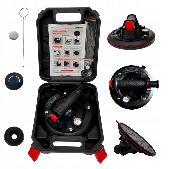 Vacuum Suction Cup Holder with Window Glaze Tile Pump with EM Pressure Gauge Manufacturer code 870945