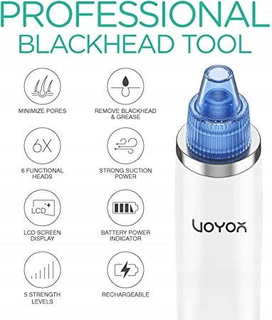 Vacuum cleaner VOYOR Blackhead Removal Tool Extractor BR510 Batteries included no