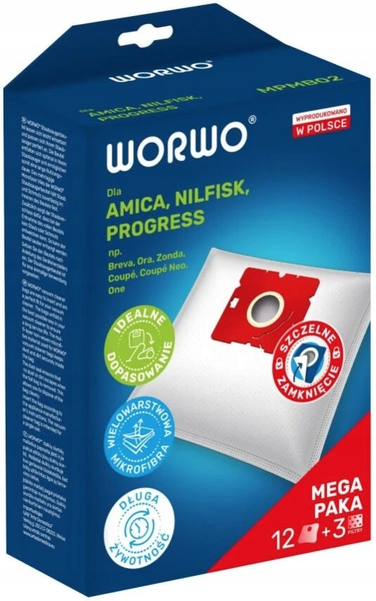 Vacuum cleaner bags Worwo MPMB02X12K Manufacturer Worwo