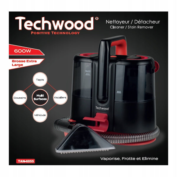 Vacuum cleaner with washing machine for carpets, couches, spraying Techwood TAN-6055, 600W Maximum power 600 W