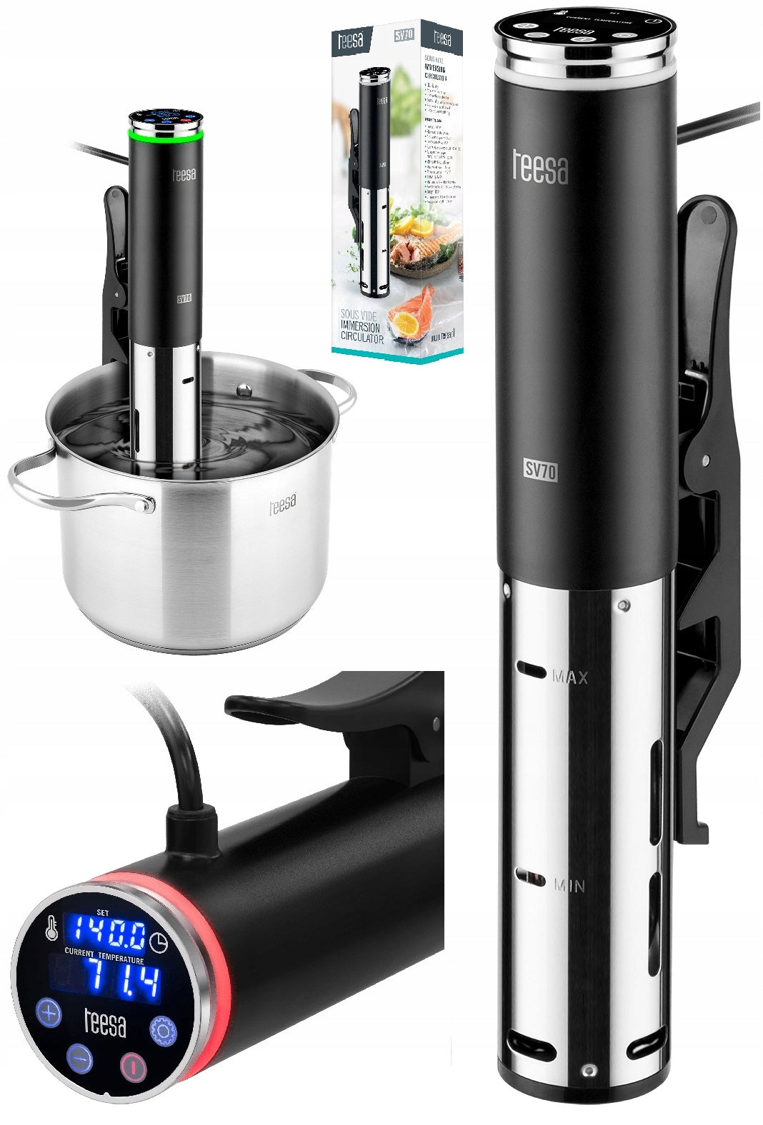 Vacuum cooking circulator submersible sous vide Teesa SV70 1200W Brand no brand