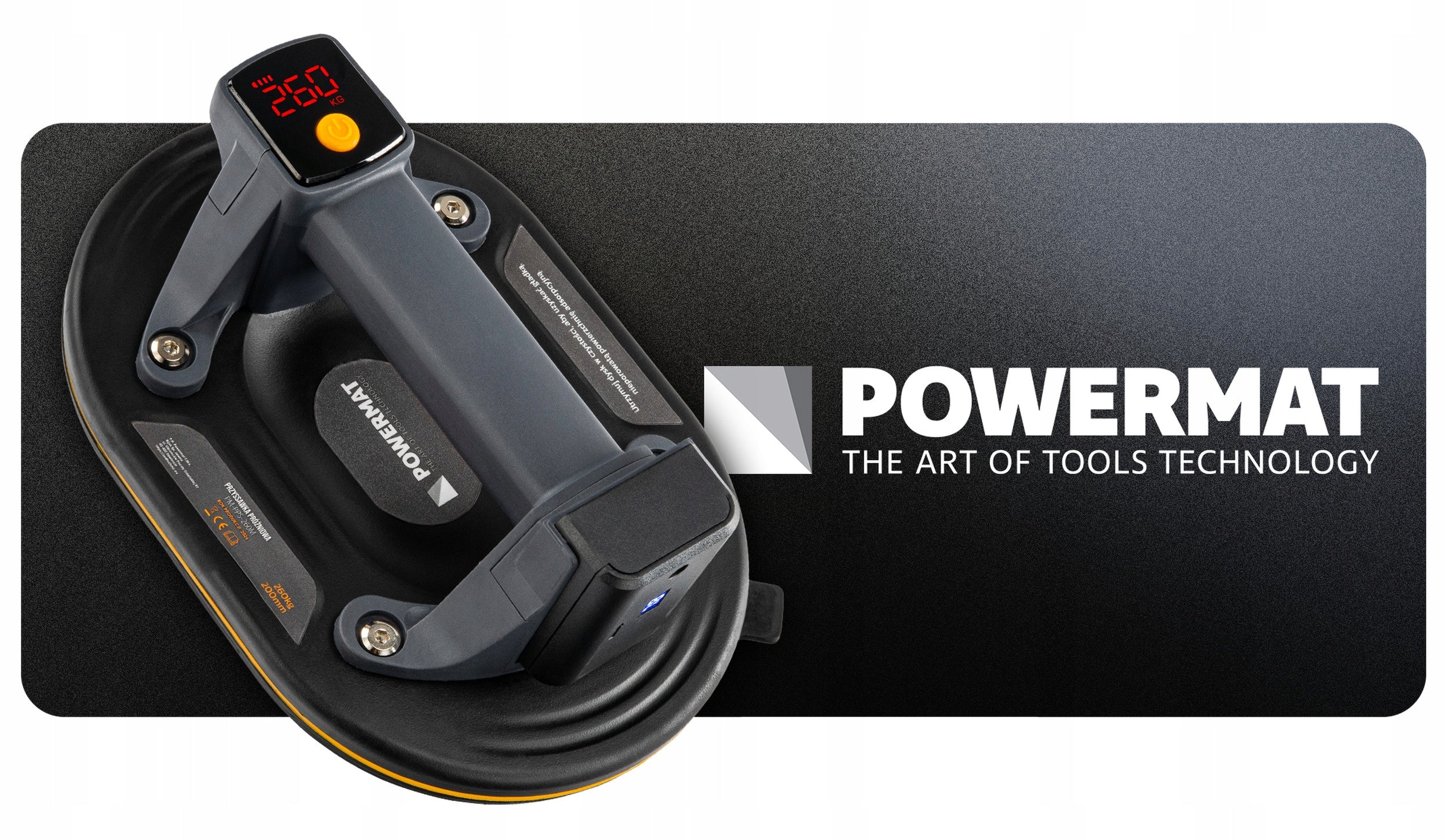 Vacuum suction cup Powermat cordless 260 kg ⌀ 200 mm Manufacturer code PM1589