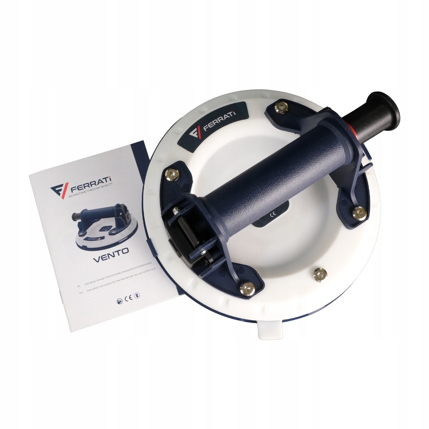 Vacuum suction cup for tiles/glass FERRATI VENTO WHITE NON-MARKING SILICONE Manufacturer code FRTF10108