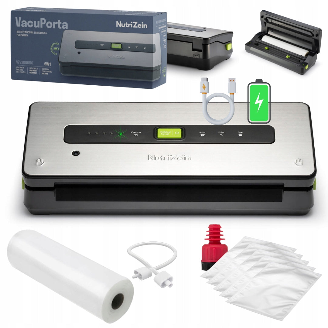 Vacuum welding machine food packaging machine + foil NutriZein VacuPorta