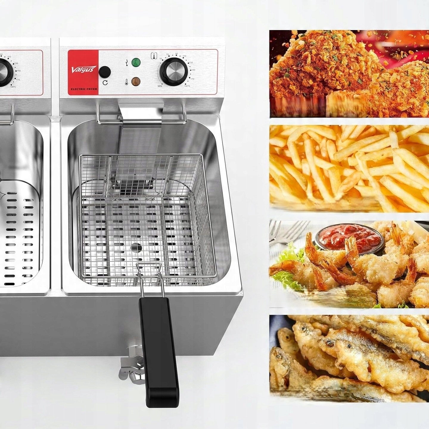 Valgus Two Chamber Electric Fryer 3300 W 26l X334 Manufacturer code B096P1C8QN