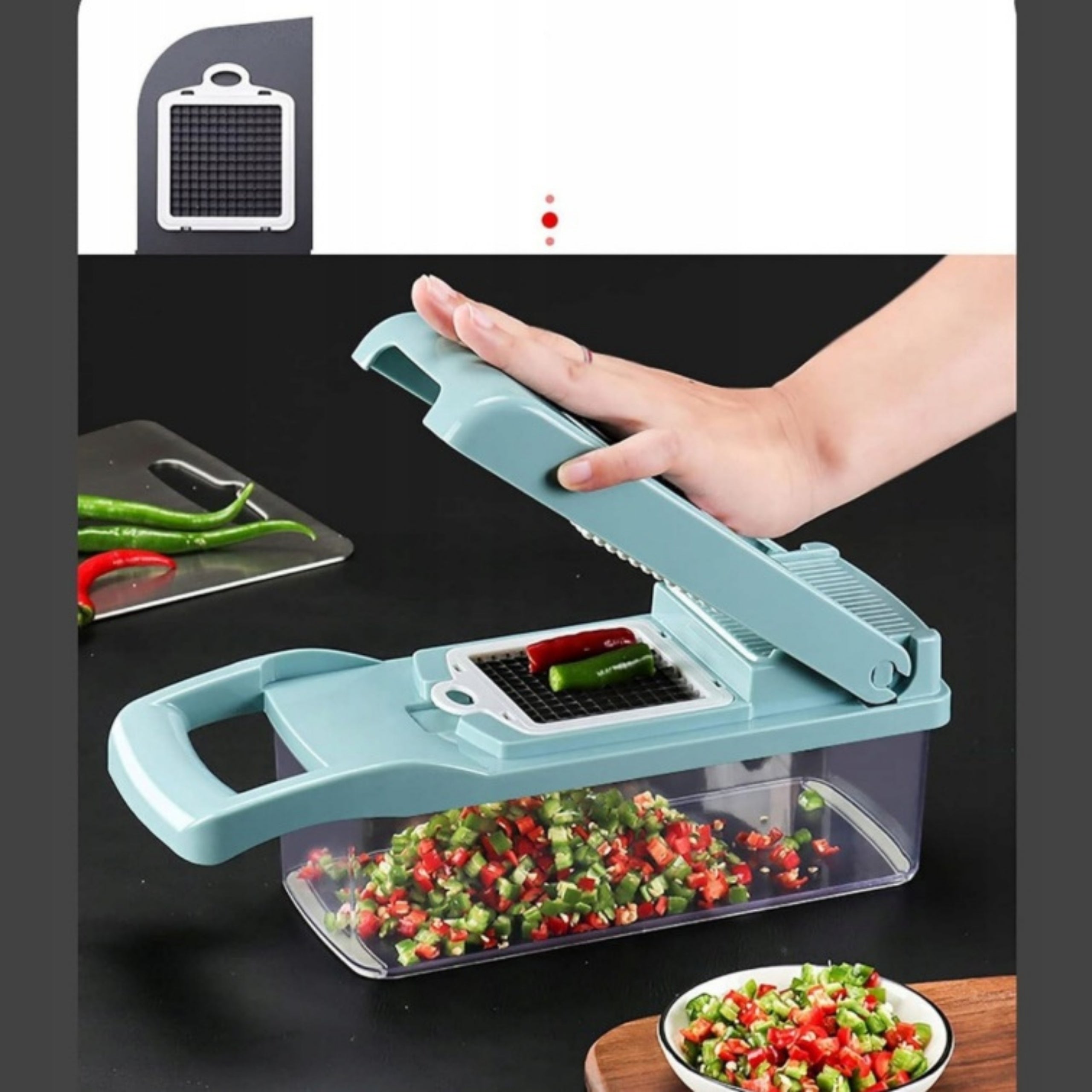 Vegetable Slicer Grater Multifunctional Mandoline 12-in-1 Blade Set Manufacturer code Szatkownica do Warzyw Tarka Wielofunkcyjna Ma