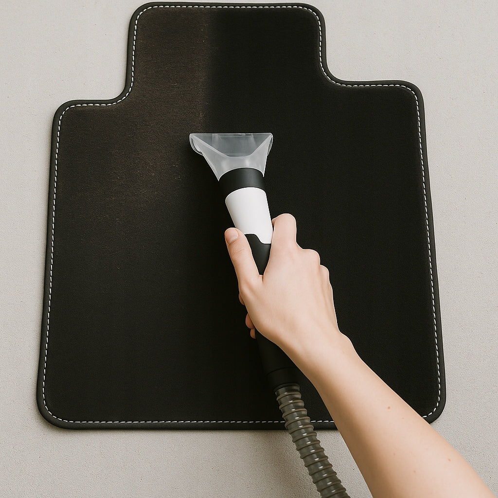 Velour Car Rugs Matched, Durable, Black, White Seam Manufacturer's catalog number UNI-LUX-CZ-NUB-XY-WG-KPL