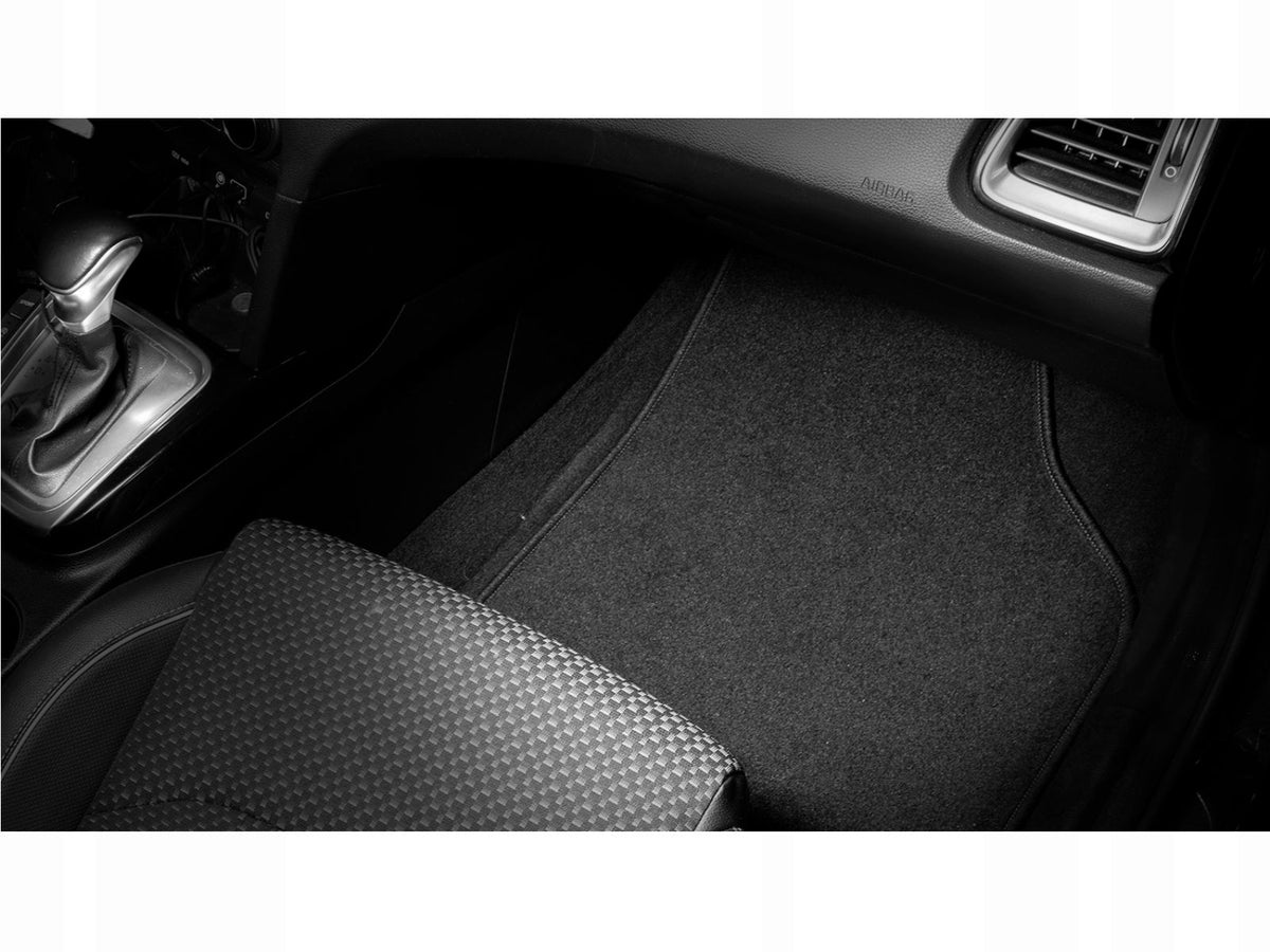 Velour Car Rugs Universal Black Commission Set Size M Manufacturer Alpino