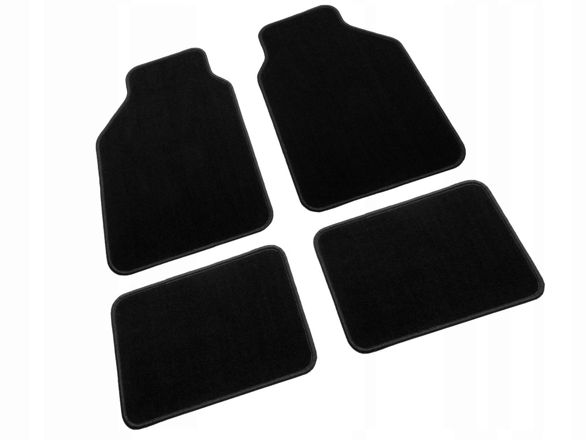 Velour Car Rugs Universal Black Commission Set Size M